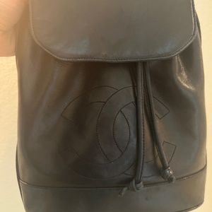 Authentic CC CHANEL Drawstring SLING/One Belt Backpack